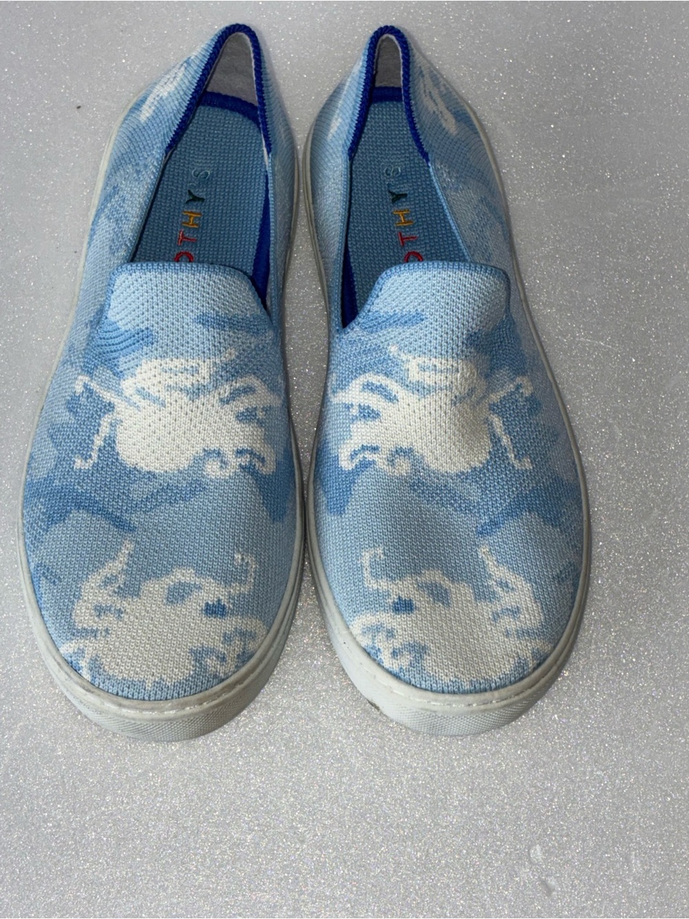 Rothy’s Kids Blue Octopus Slip-On Kids Shoes 4
